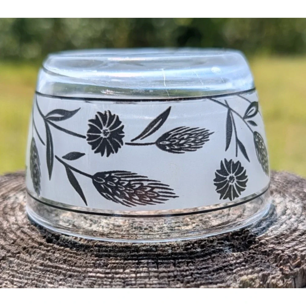 Duz Crystal Wildflower Design Frosted Gray Floral 3